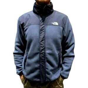 The North Face Mens Tundra Full Zip Fleece Jacket Shady Blue Large NWT